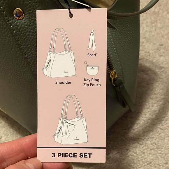 Nanette Lepore Green Tote with Gold Accents - Picture 10 of 11